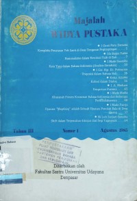 Majalah Widya Pustaka Tahun IV No. 3