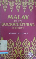 Malay in its sociocultural