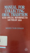 Manual for collecting oral tradition with special reference to Southeast Asia