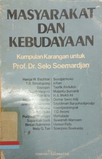 Masyarakat dan kebudayaan