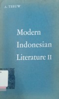 Modern indonesian literature II