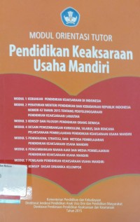 Modul orientasi tutor pendidikan keaksaraan usaha mandiri