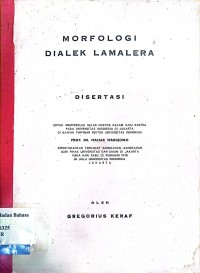 Morfologi dialek Lamalera