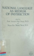 National language as medium of instruction