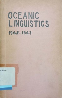 Oceanic Linguistic Vol.I No.2  1962