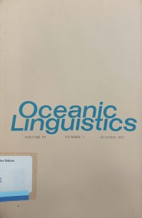 Oceanic Linguistic Vol.VI No. 1 1967