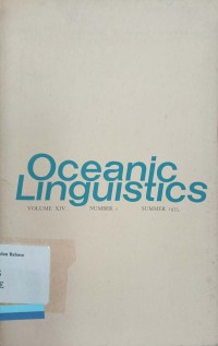 Oceanic Linguistic Vol.XIV No.1  1975