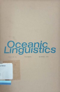 Oceanic Linguistic Vol.XI No.1  1972