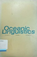 Oceanic Linguistic Vol.X No.1 1971