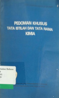 Pedoman khusus tata istilah dan tata nama kimia