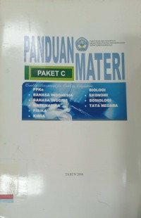 Panduan Manteri Paket C: PPKn, Bahasa Indonesia, Bahasa Inggris, Matematika, Fisika, Kimia, Biologi, Ekonomi, Sosiologi, Tata Negara