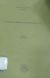 Papers in papuan linguistics no. 2