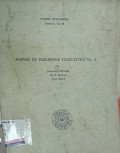 Papers in philipine linguistics no. 8