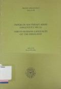 Papers in southeast asian linguistics no. 14: tibeto-burman languages of the himalayas