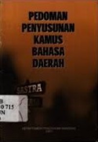 Pedoman penyusunan kamus bahasa daerah