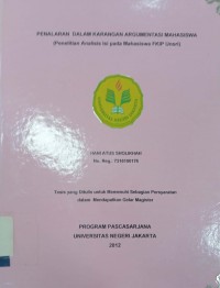 Penalaran dalam karangan argumentasi mahasiswa (penelitian analisis isi pada mahasiswa fkip unsri)