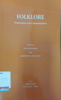 Folklore: Performance and communication