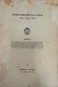 Proses Morfemis kata kerja Bahasa Toraja Saqdan