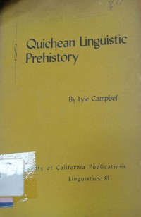 Quichean linguistic prehistory