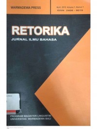 Retorika Jurnal Ilmu Bahasa : Volume 1, Nomor 1