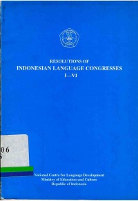 Resolutions of indonesian language congresses i--vi