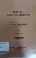 Sedjarah kebudayaan batak *