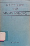 South Slavic and Balkan linguistics