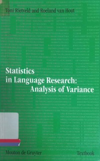 Statistics in language research : Analysis of variane