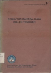 Struktur bahasa Jawa dialek Tengger