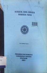 Subjek dan objek Bahasa Nias