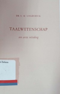 Taalwetenschap: een eerste inleiding