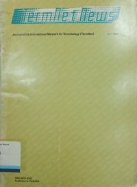 TermNet News Journal Of International Network For Terminology (TermNet) vol. 4/5 1982