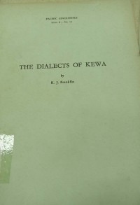 The dialects of kewa