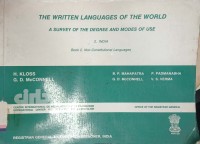 The written languages of the world: A survey of the degree and modes of use volume 2 India: Non-constitutional languages