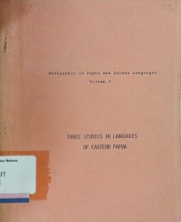 Three Studies in Languages of Eastern Papua