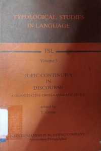 Topic continuity in discourse: A quantitative cross-language study