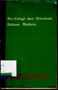 Morfologi dan sintaksis bahasa madura