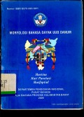 Morfologi bahasa dayak uud danum