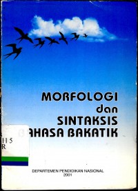 Morfologi dan sintaksis bahasa bakatik