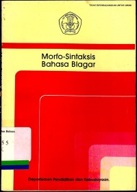 Morfo-Sintaksis Bahasa Blagar