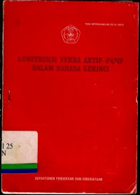 Konstruksi verba aktif--pasif dalam bahasa kerinci