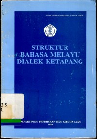 Struktur bahasa melayu dialek ketapang