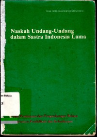 Naskah undang-undang dalam sastra Indonesia lama