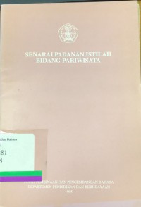 Senarai padanan istilah bidang pariwisata