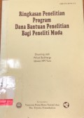 Ringkasan penelitian program dana bantuan penelitian bagi peneliti muda