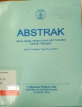 Abstrak: Hasil-hasil penelitian UNP Padang Tahun 1999/2000