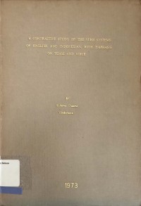 A constrastive study of the verb systems of english and indonesian, with emphasis on tense and voice