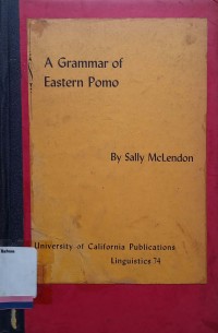 A grammar of eastern pomo