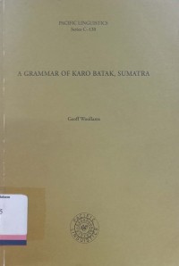 A grammar of karo batak, sumatra