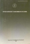 Epos karaeng tunisombaya ri gowa